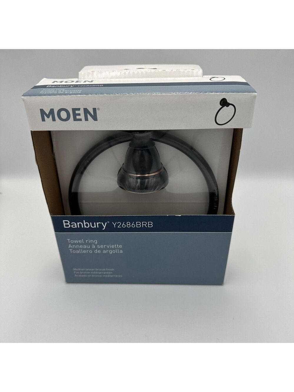 MOEN Banbury Towel Ring in Mediterranean Bronze Y2686BRB - Picture 4 of 4